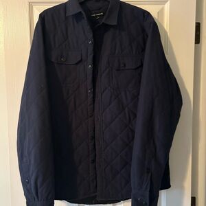Ocean Current Men’s L Quilted Navy Shirt Jacket